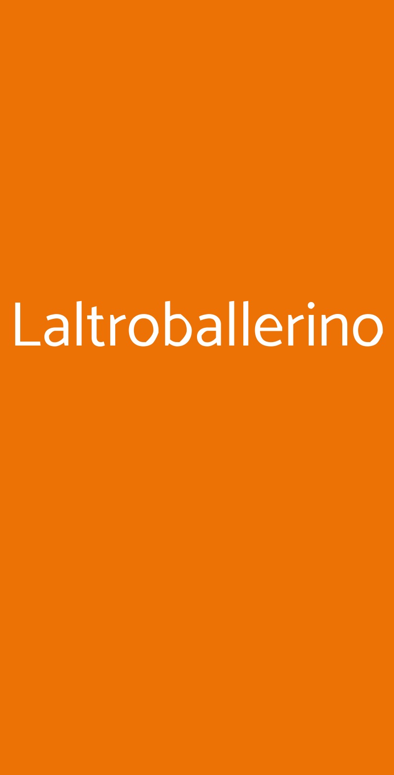 Laltroballerino Roma menù 1 pagina