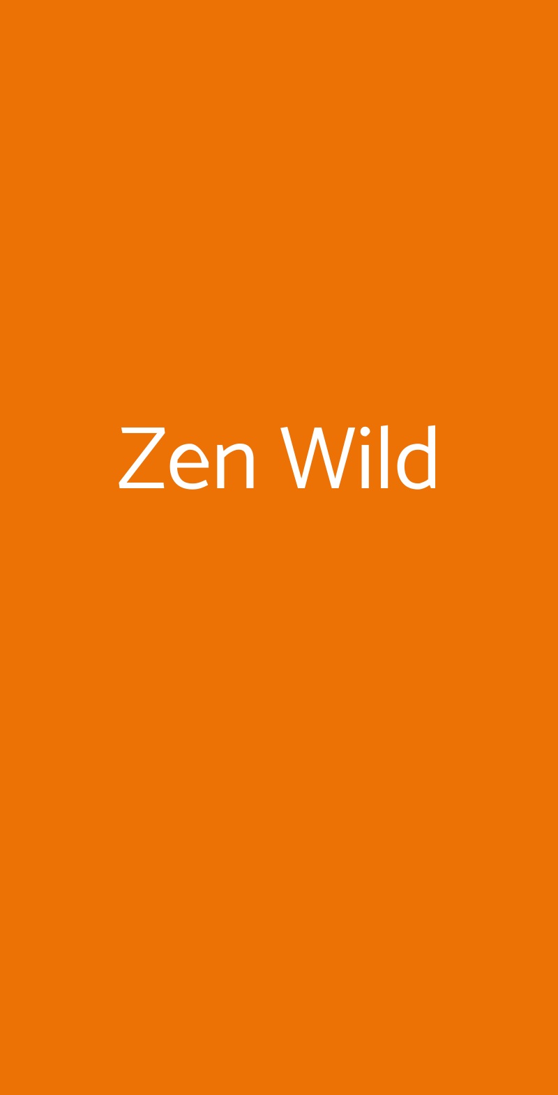 Zen Wild Torino menù 1 pagina