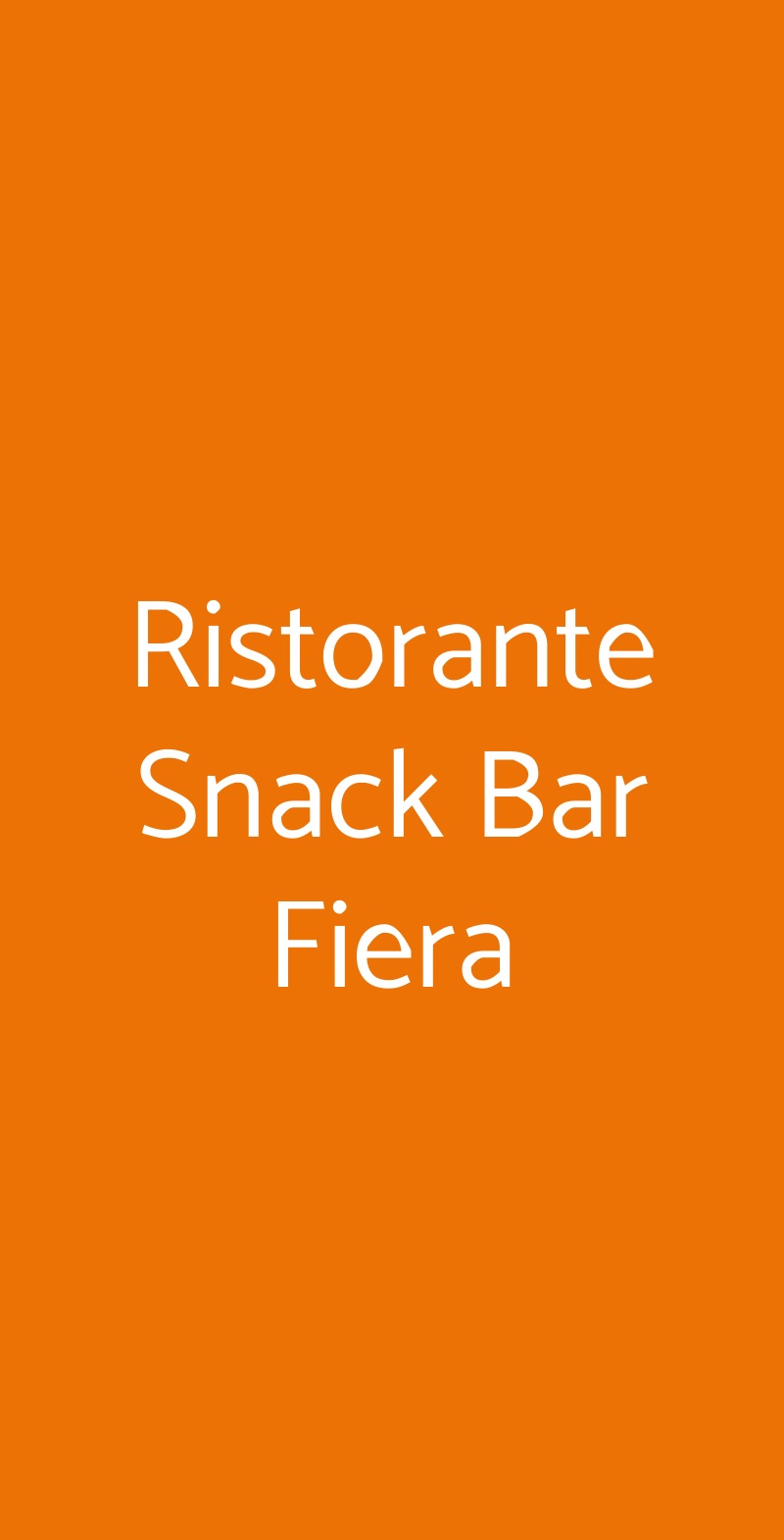 Ristorante Snack Bar Fiera Trévise menù 1 pagina