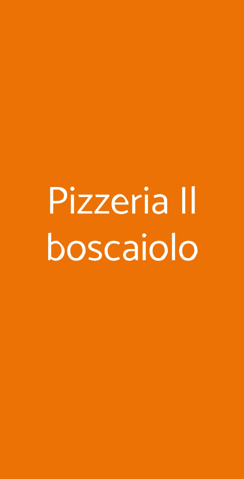 Pizzeria Il boscaiolo L'Aquila menù 1 pagina