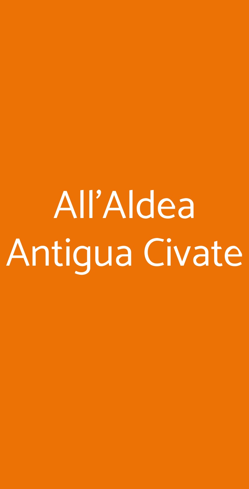 All'Aldea Antigua Civate Valmadrera menù 1 pagina
