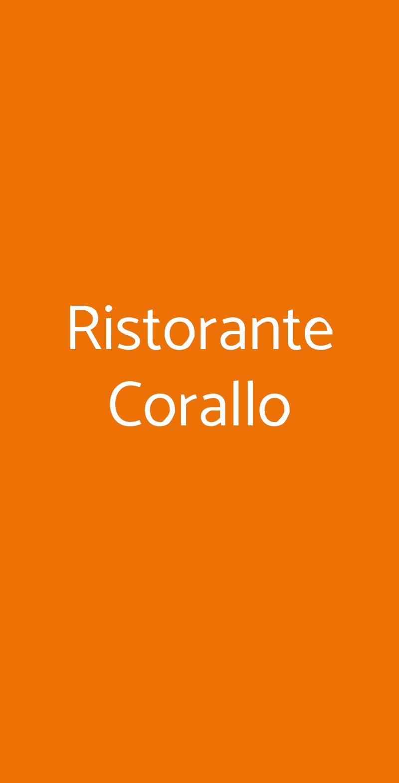 Ristorante Corallo Sant'Agnello menù 1 pagina