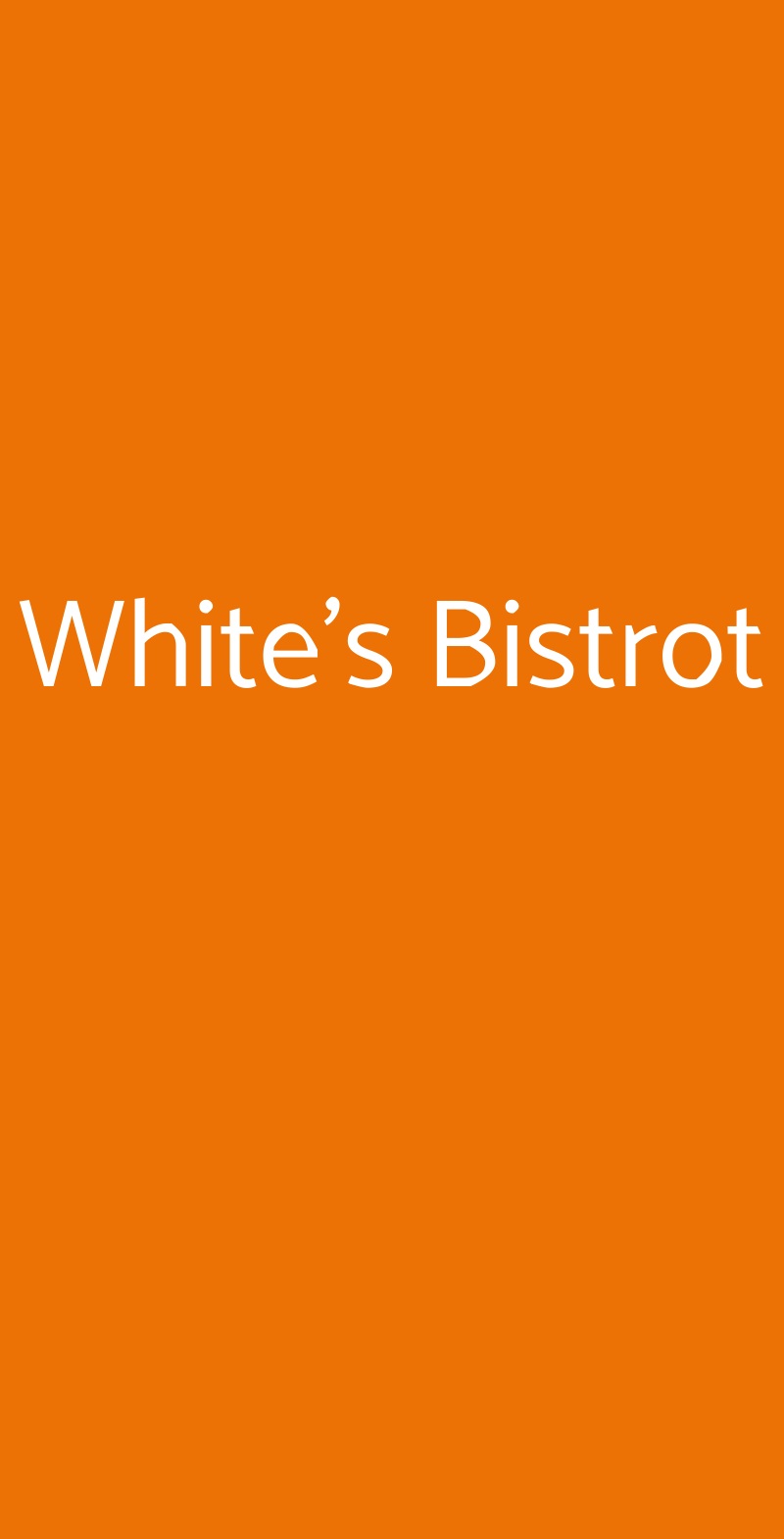 White's Bistrot Genova menù 1 pagina
