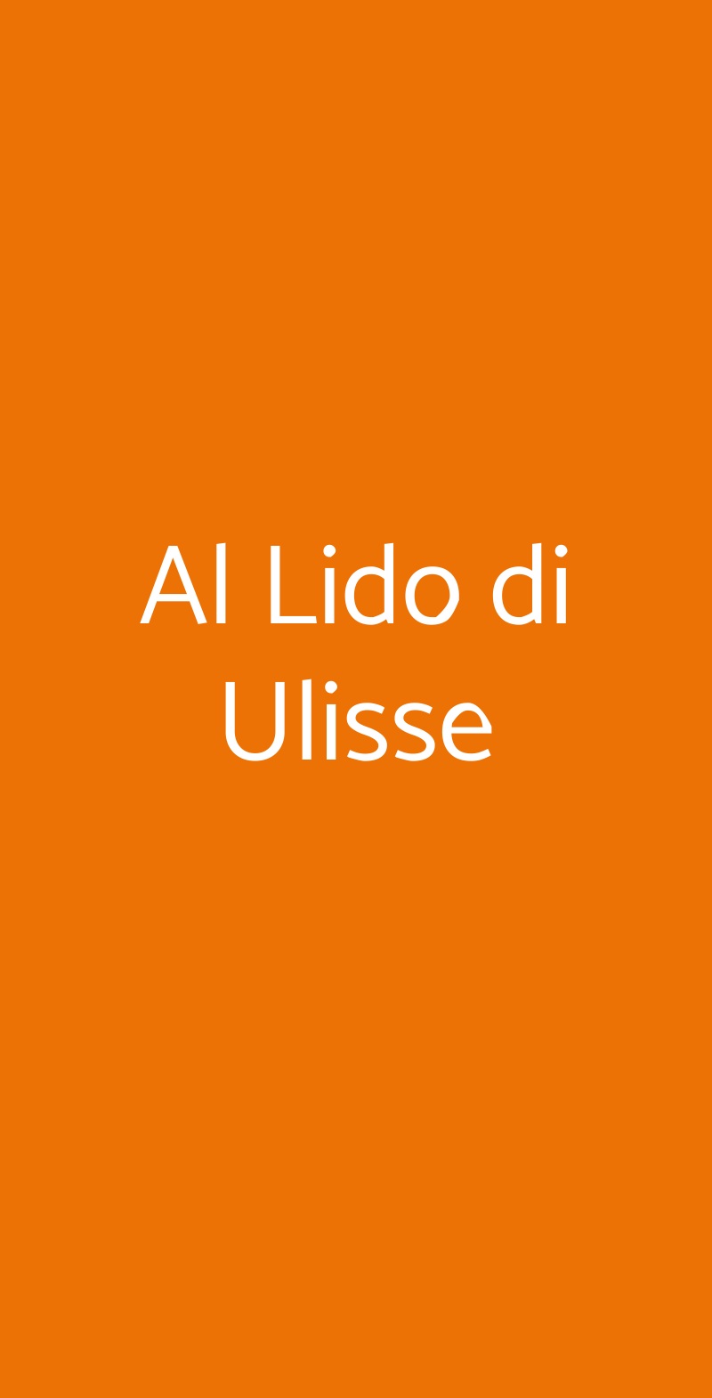 Al Lido di Ulisse Terracina menù 1 pagina