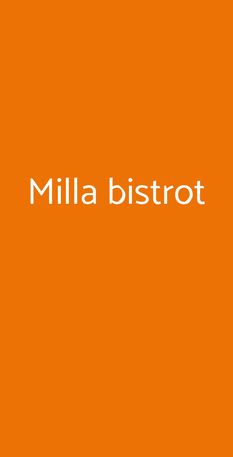 Milla  bistrot Pavie menù 1 pagina