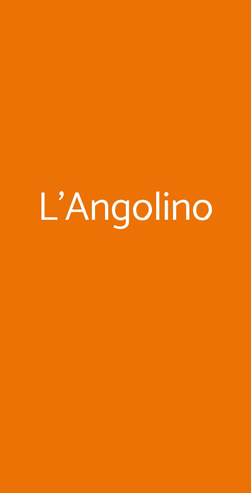 L'Angolino Milano menù 1 pagina