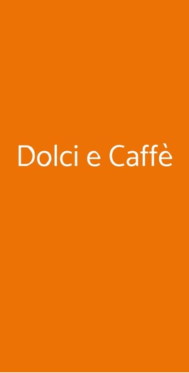 Dolci E Caffè, Milano