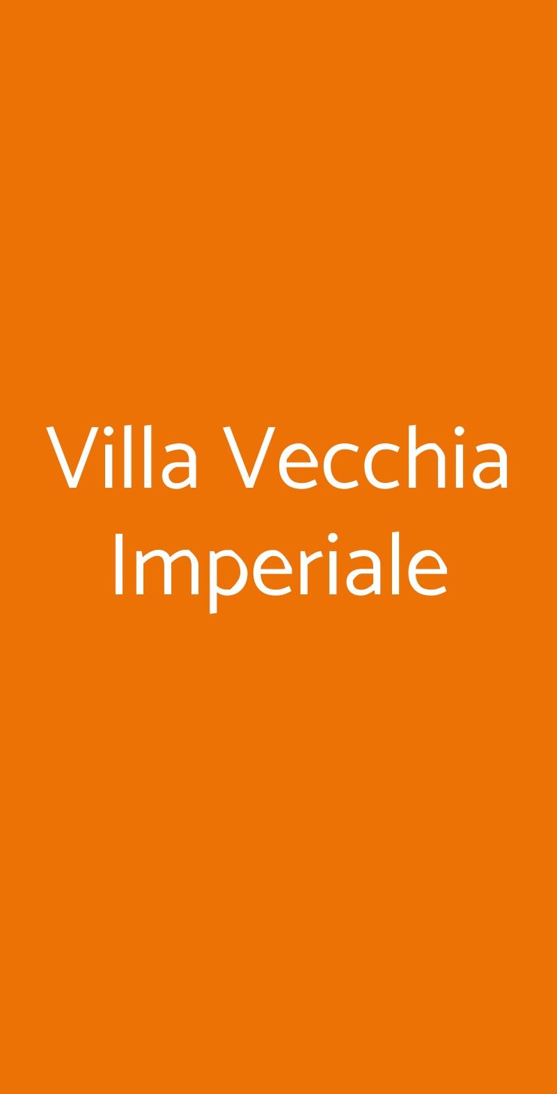 Villa Vecchia Imperiale Vaglia menù 1 pagina