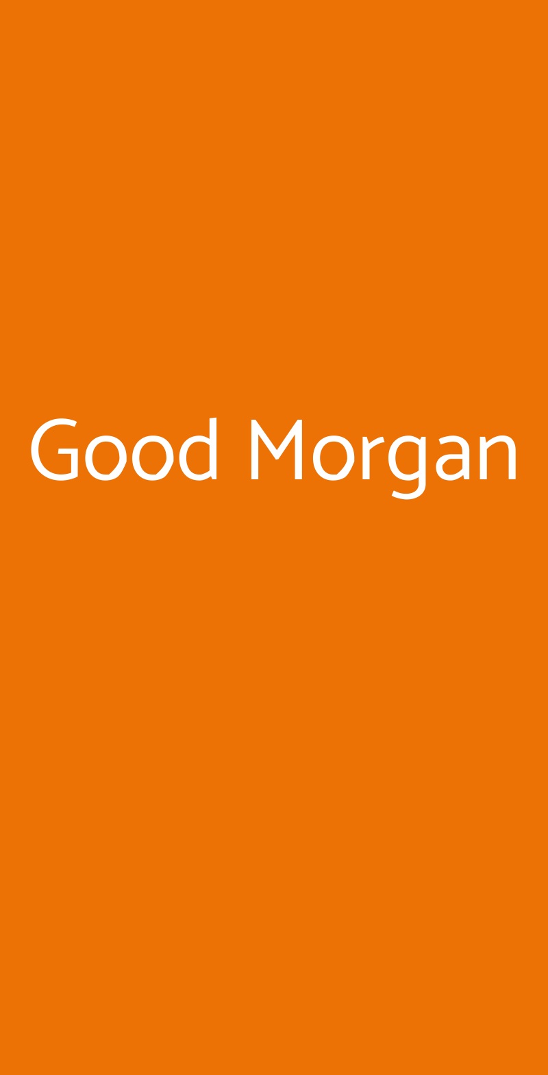 Good Morgan Milano menù 1 pagina