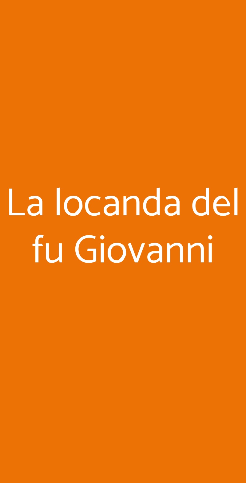 La Locanda Del Fu Giovanni, Casarano