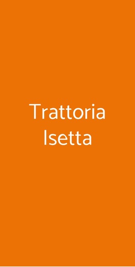 Trattoria Isetta
