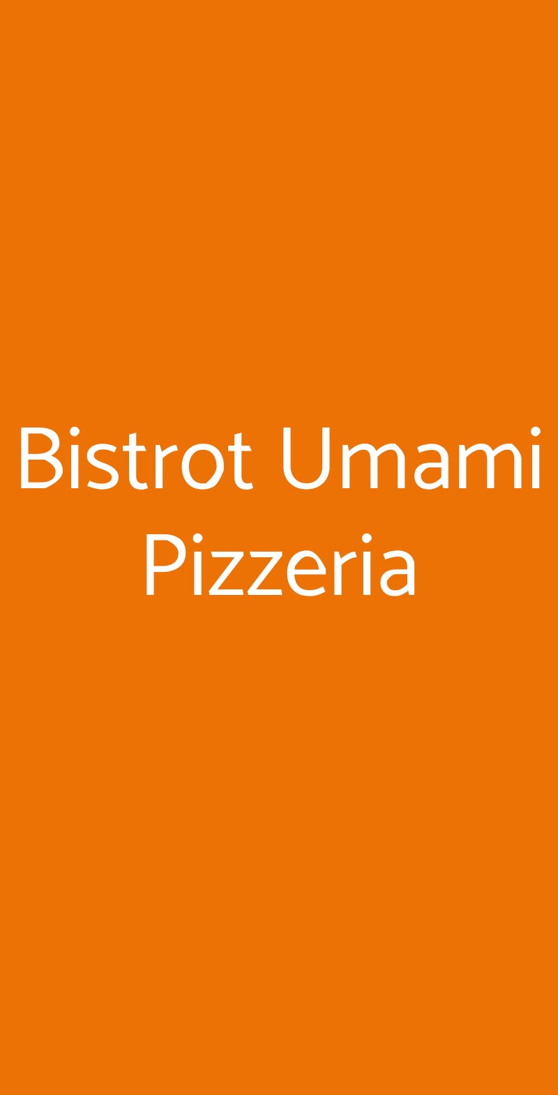 Bistrot Umami Pizzeria Bormio menù 1 pagina