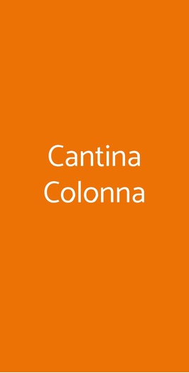 Ristorante Cantina Colonna, Marino