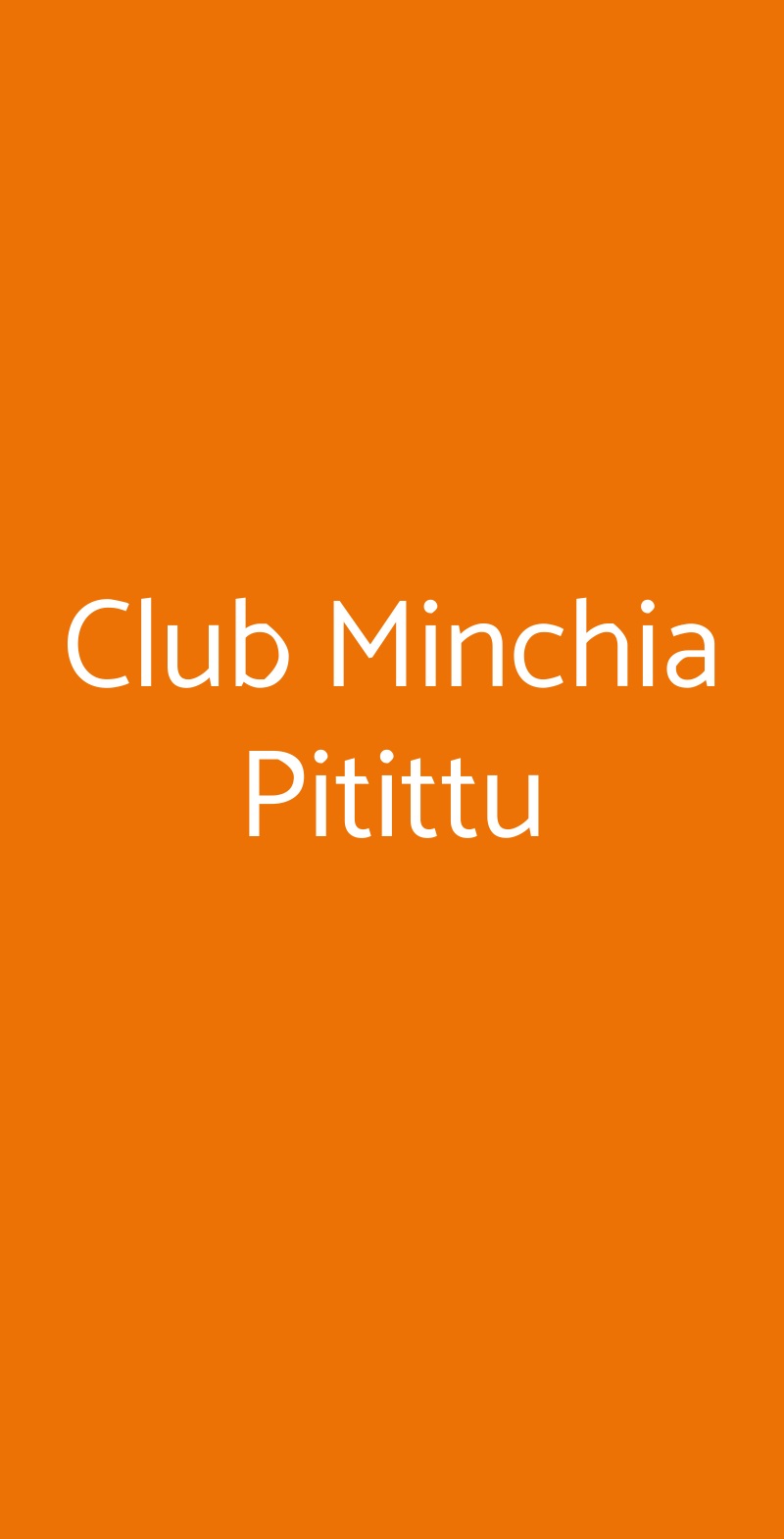 Club Minchia Pitittu Segrate menù 1 pagina