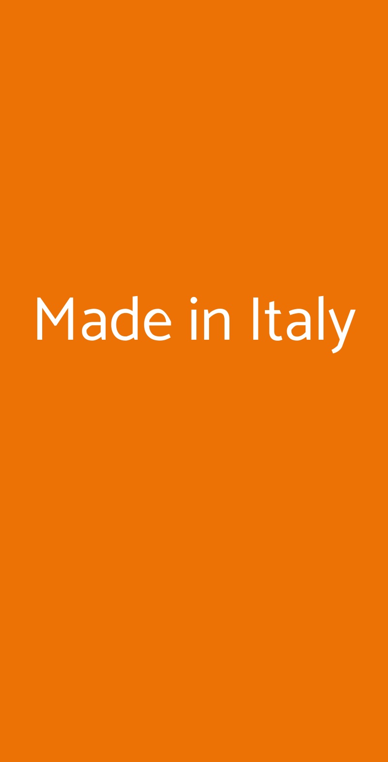 Made in Italy Cava De' Tirreni menù 1 pagina