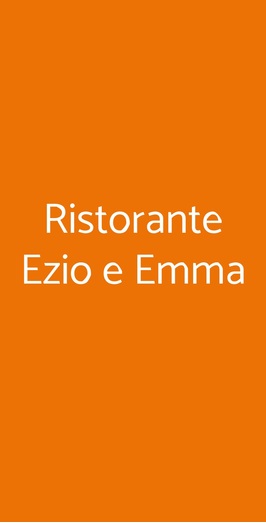 Ristorante Ezio E Emma, Ronco Scrivia