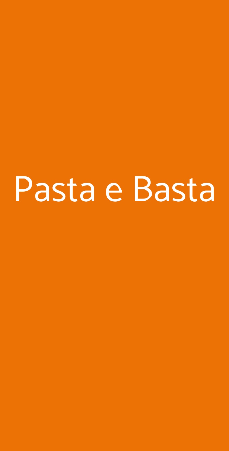 Pasta e Basta Torino menù 1 pagina