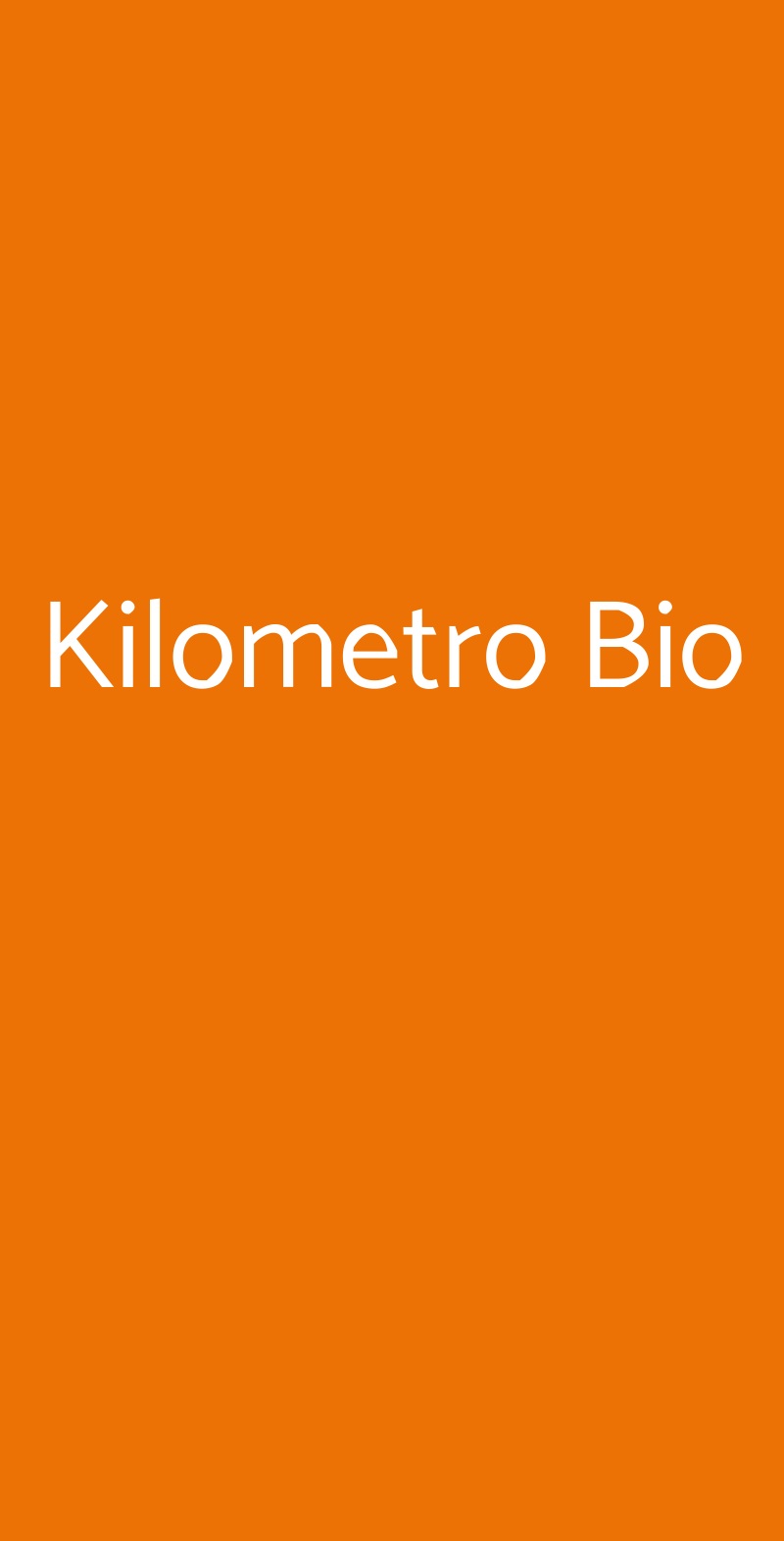 Kilometro Bio Monza menù 1 pagina