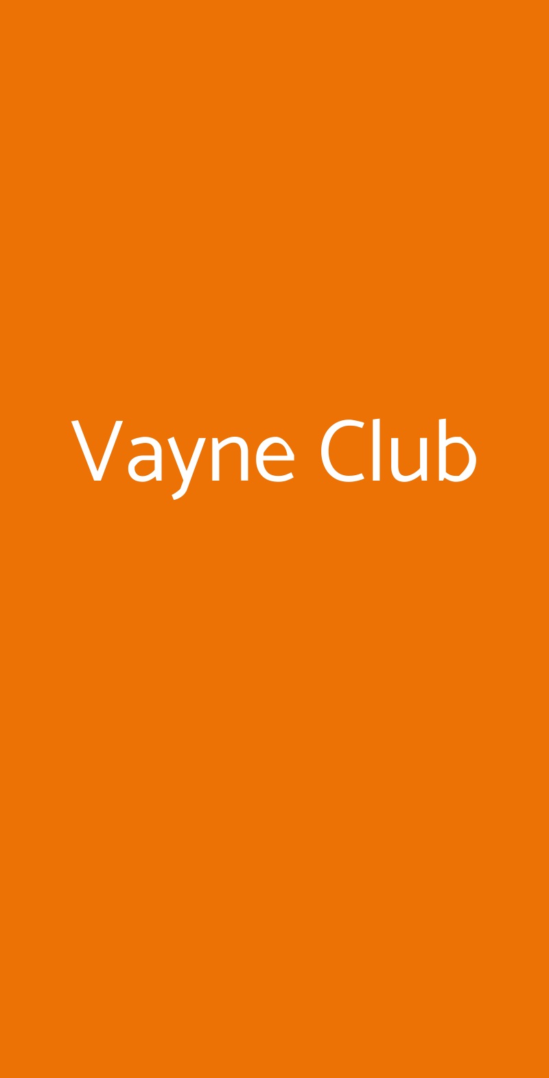 Vayne Club Castel Maggiore menù 1 pagina