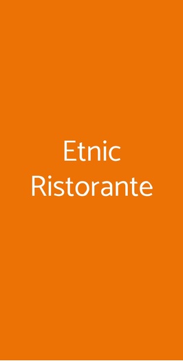 Etnic Ristorante, Como