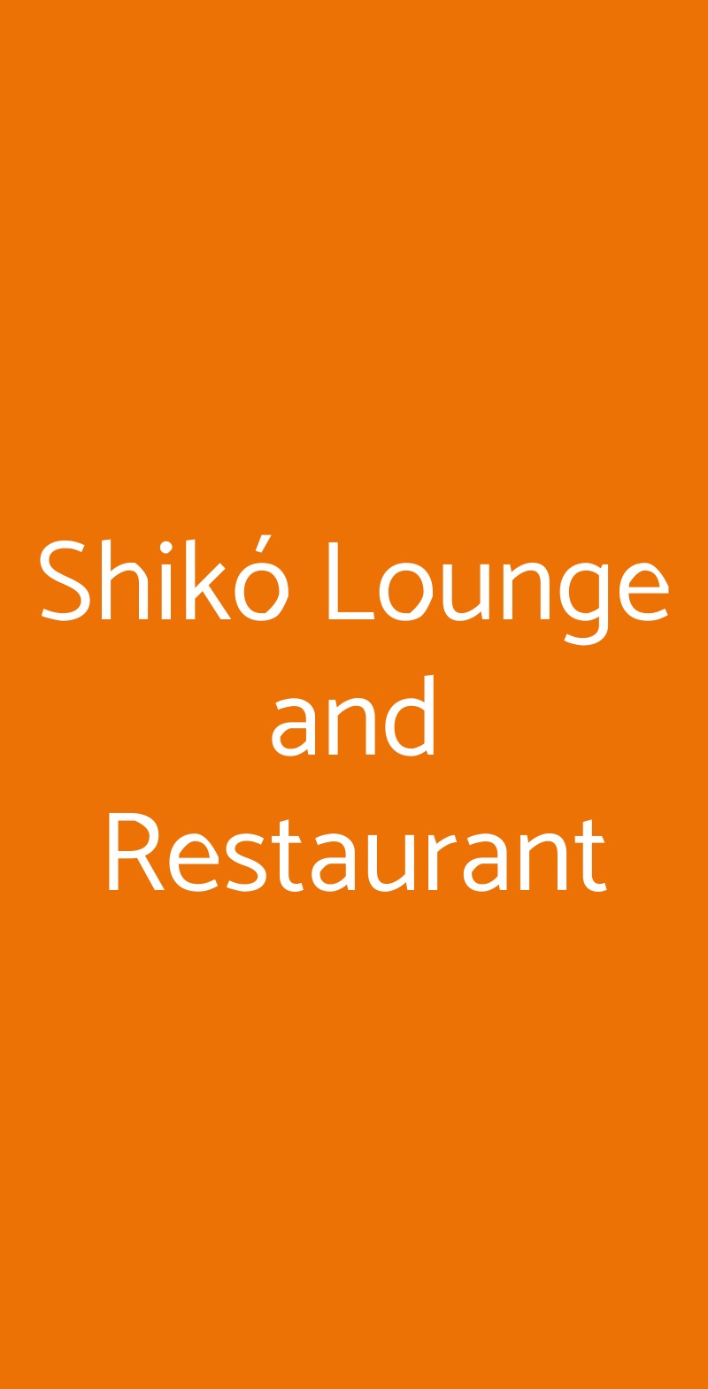 Shikó Lounge and Restaurant Pieve D'Olmi menù 1 pagina