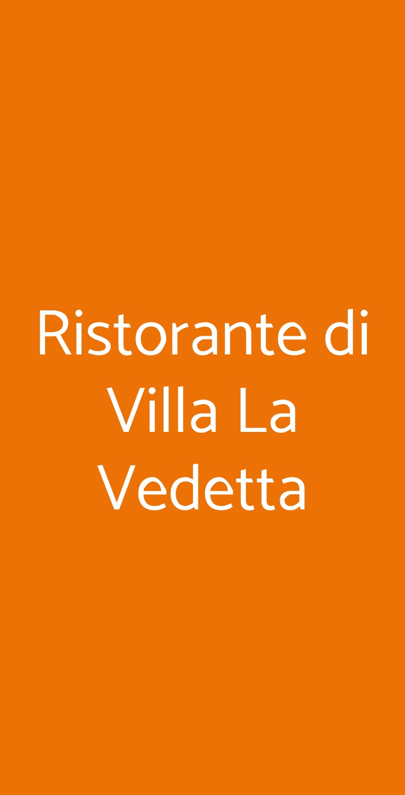 Ristorante di Villa La Vedetta Firenze menù 1 pagina