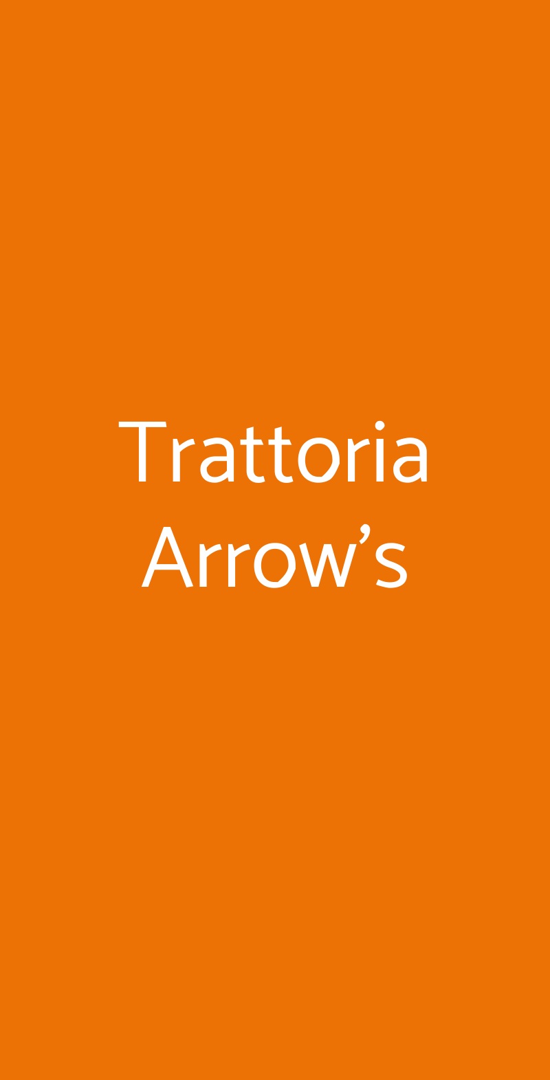 Trattoria Arrow's Milano menù 1 pagina