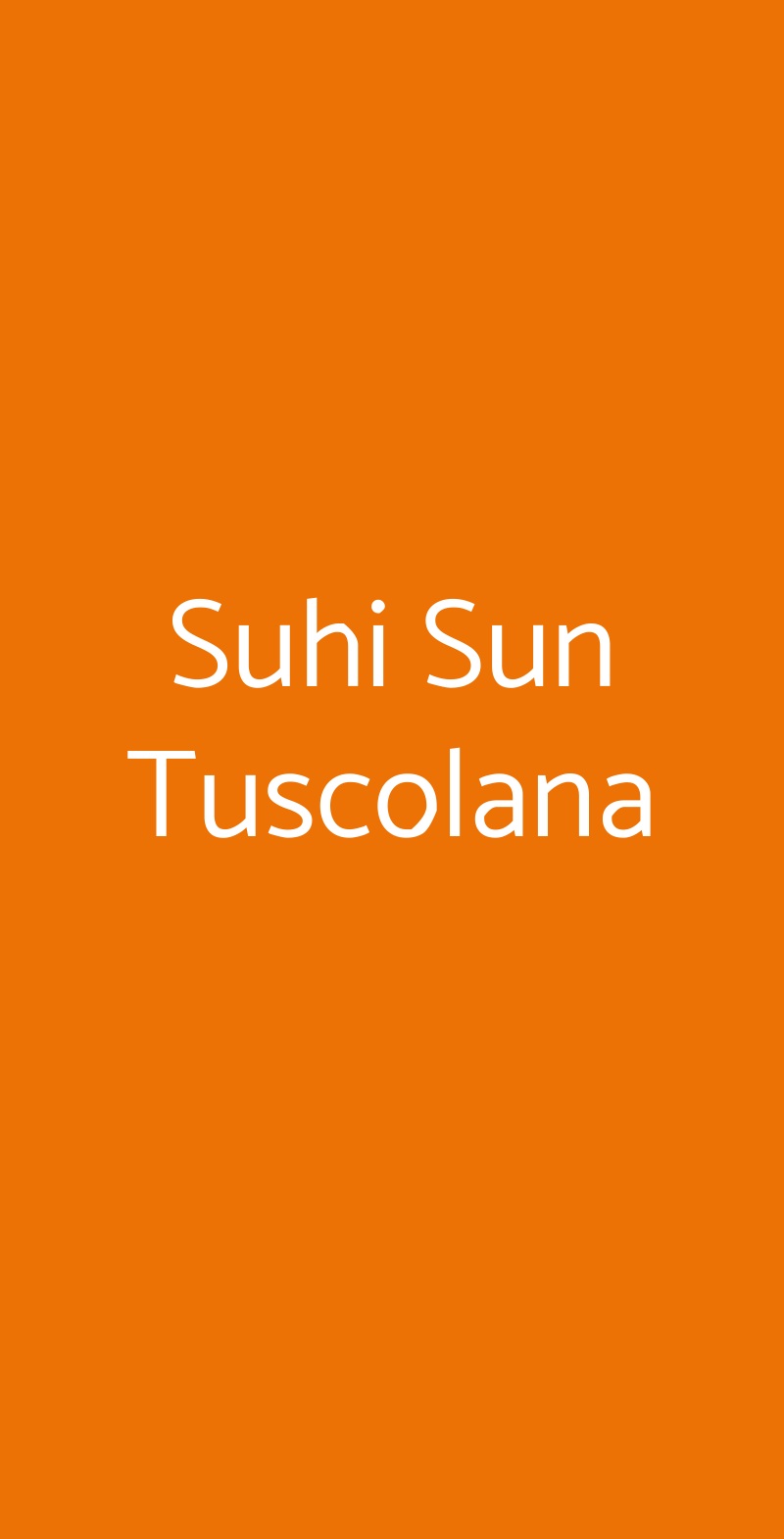 Suhi Sun Tuscolana Roma menù 1 pagina