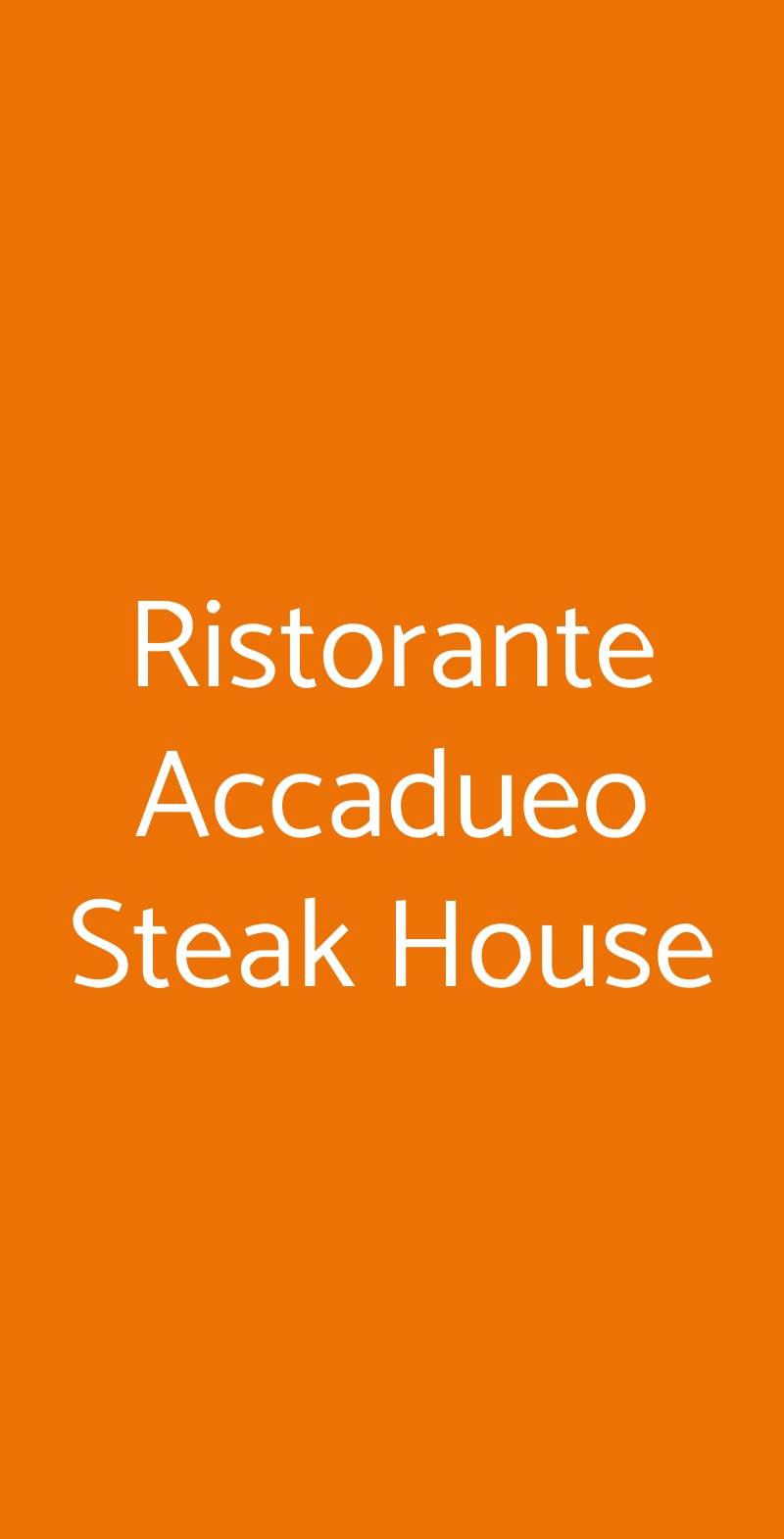 Ristorante Accadueo Steak House Massa menù 1 pagina