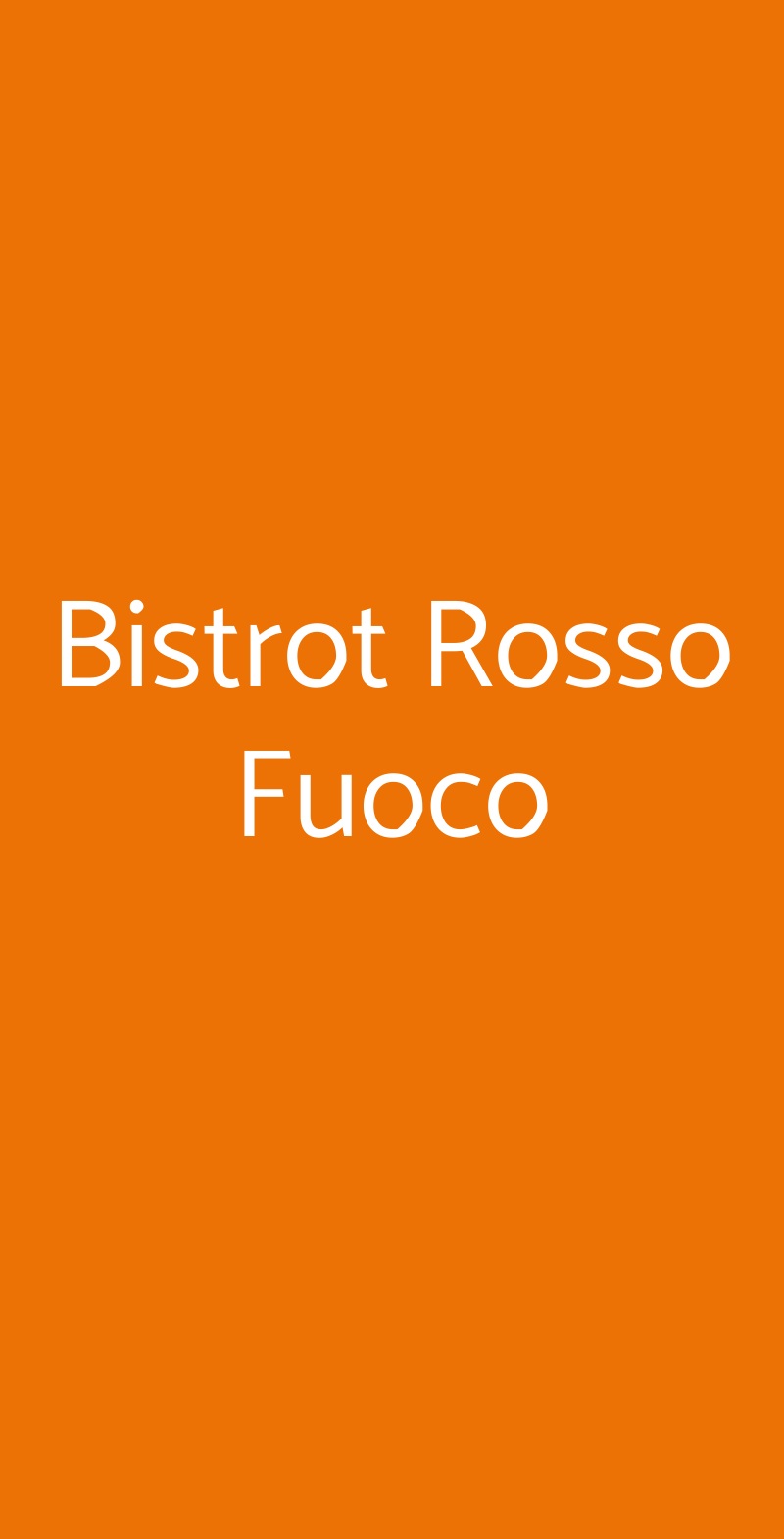 Bistrot Rosso Fuoco Bologna menù 1 pagina