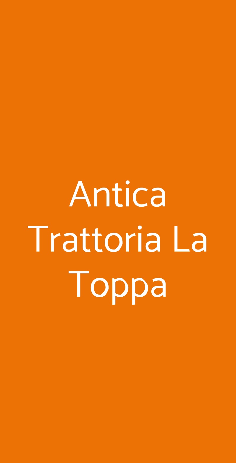 Antica Trattoria La Toppa, San Donato