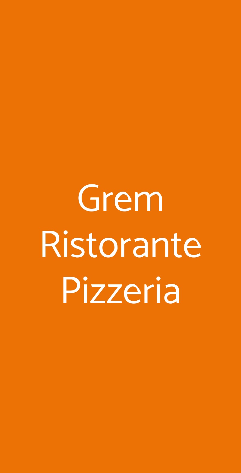 Grem Ristorante Pizzeria Brescia menù 1 pagina