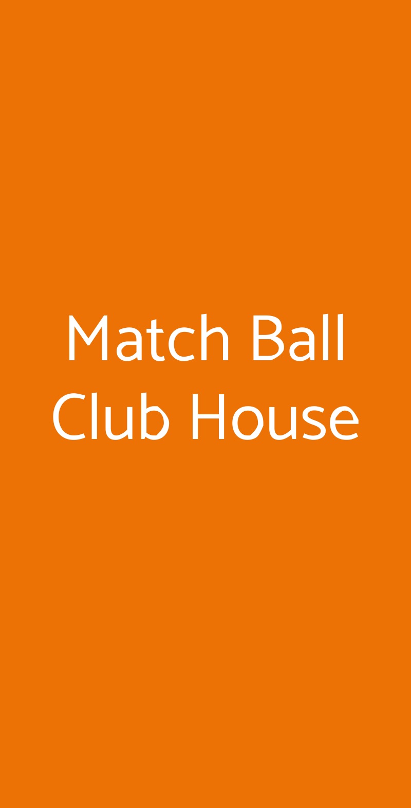 Match Ball Club House Bagno A Ripoli menù 1 pagina