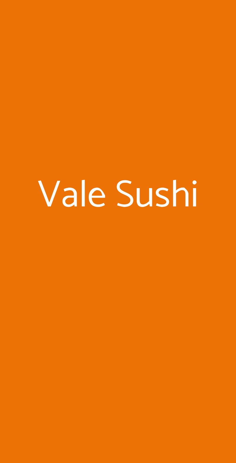 Vale Sushi Milano menù 1 pagina