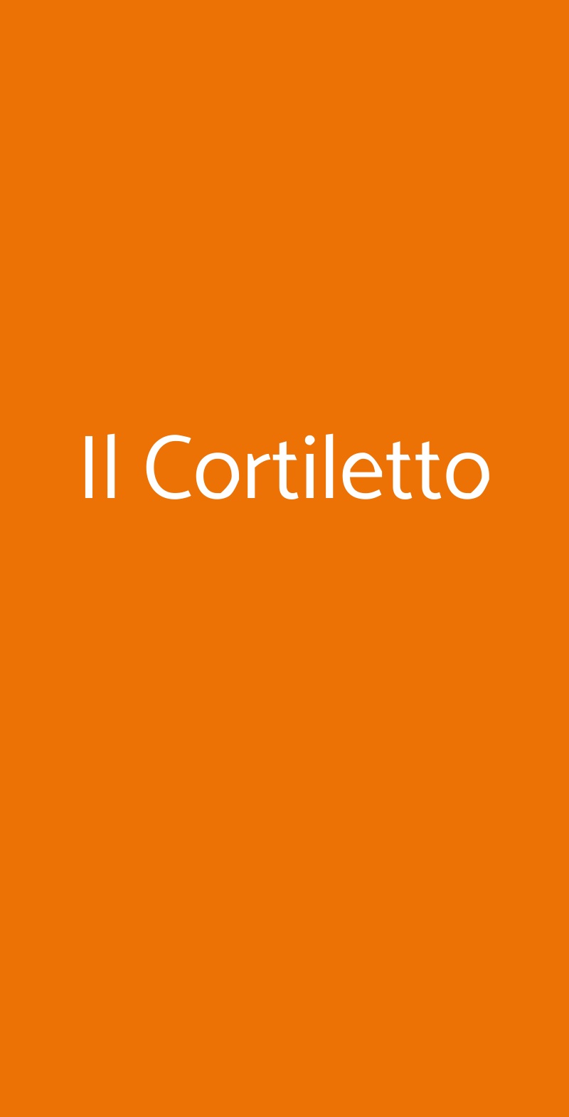 Il Cortiletto Milano menù 1 pagina