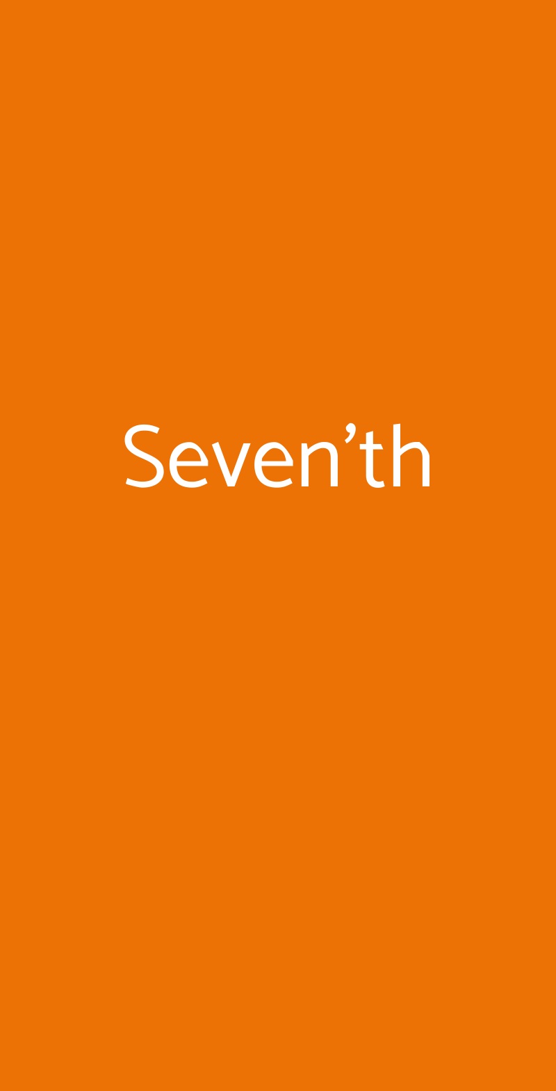 Seven'th Genova menù 1 pagina