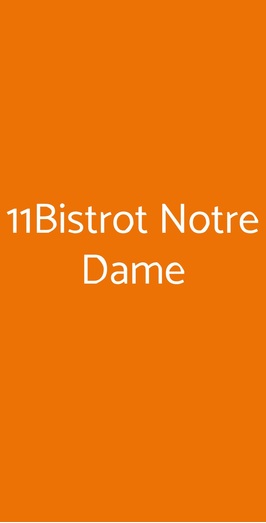 11bistrot Notre Dame, Siracusa