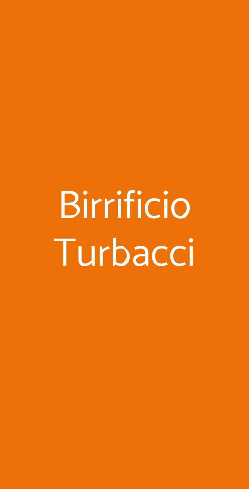 Birrificio Turbacci Mentana menù 1 pagina