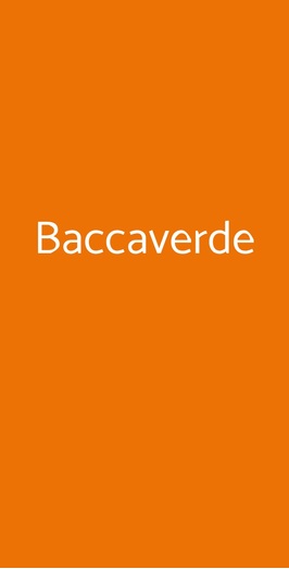 Baccaverde, Roma