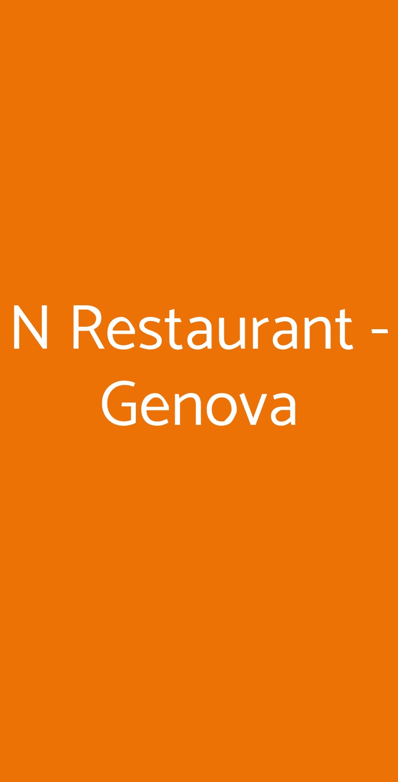 N Restaurant - Genova Genova menù 1 pagina