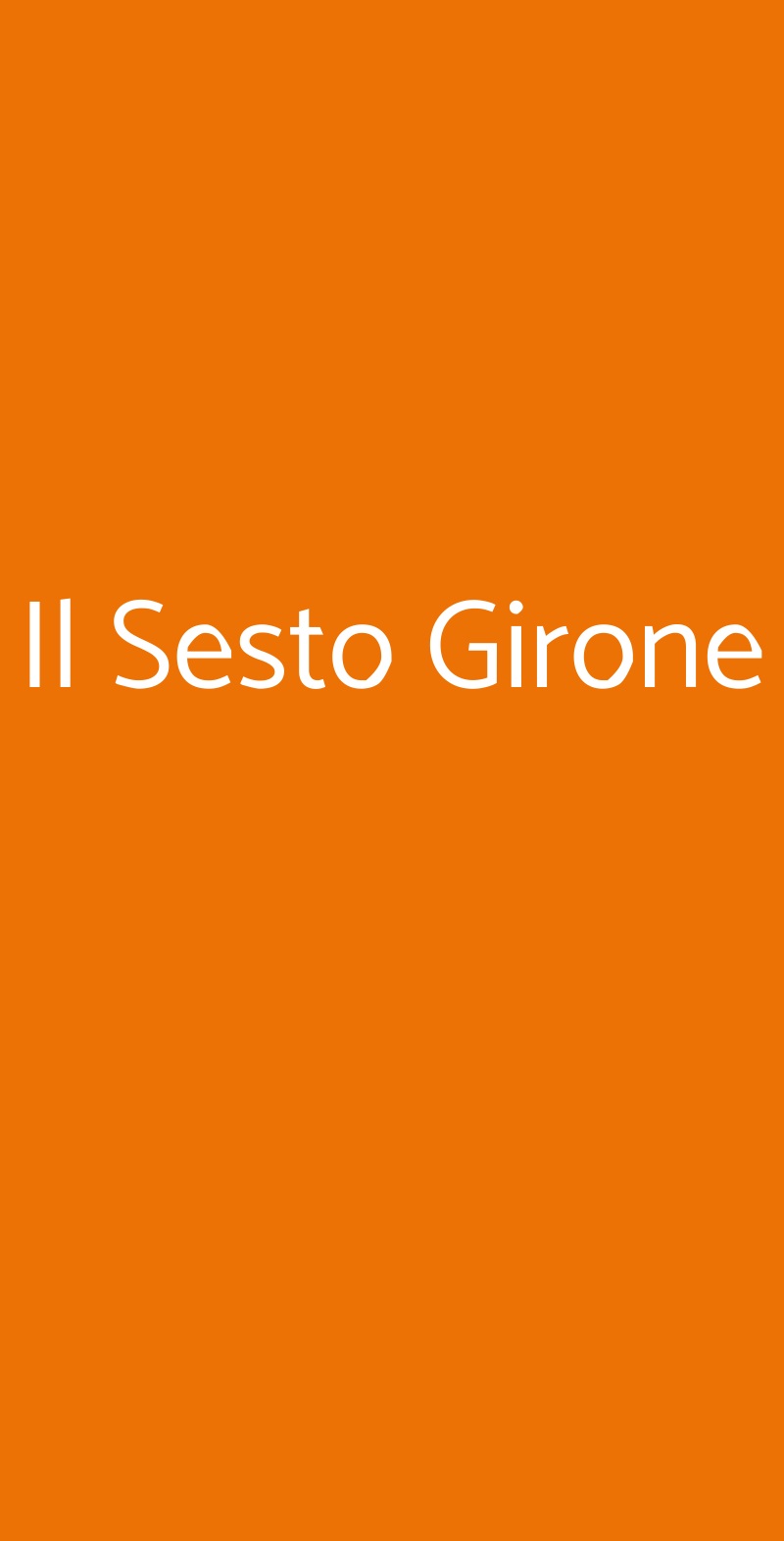 Il Sesto Girone Firenze menù 1 pagina