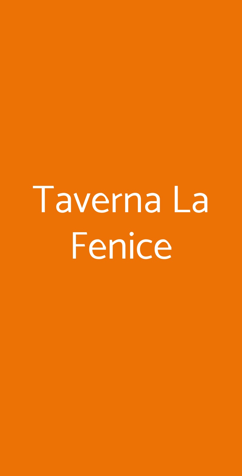 Taverna La Fenice Venezia menù 1 pagina