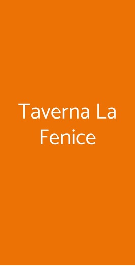 Taverna La Fenice, Venezia