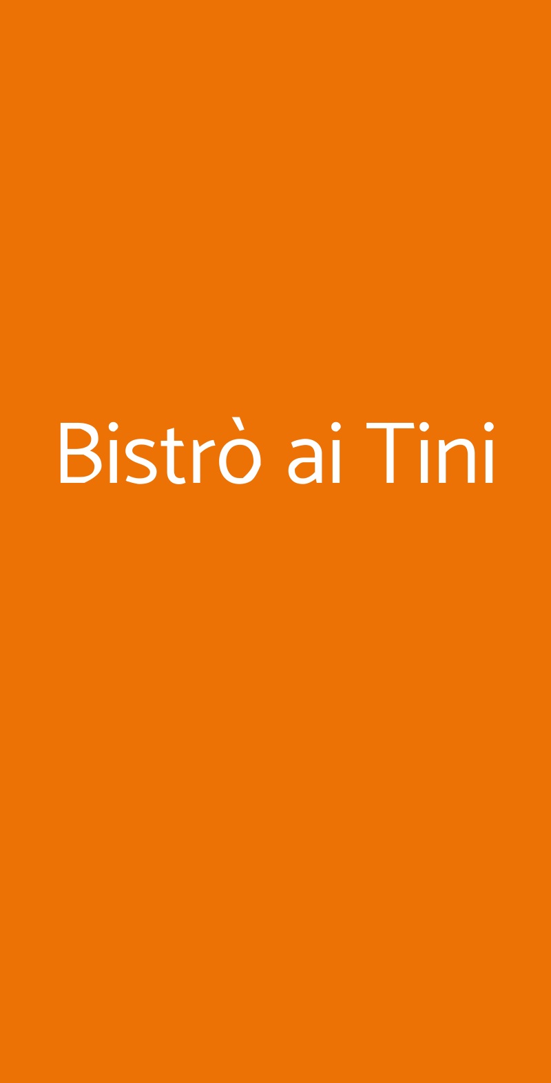 Bistrò Ai Tini, Venezia