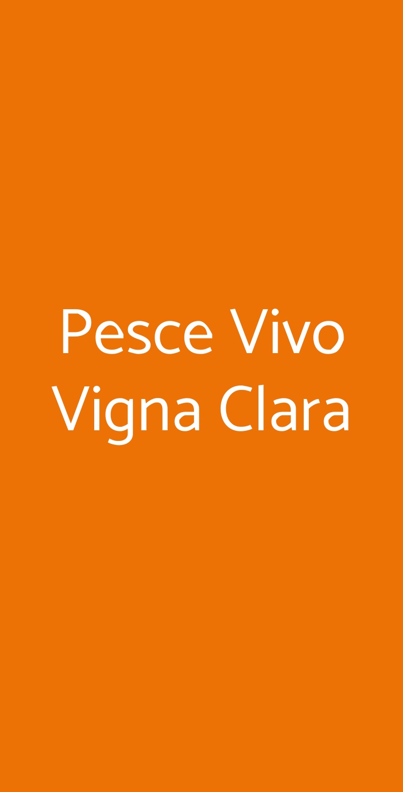 Pesce Vivo Vigna Clara Roma menù 1 pagina