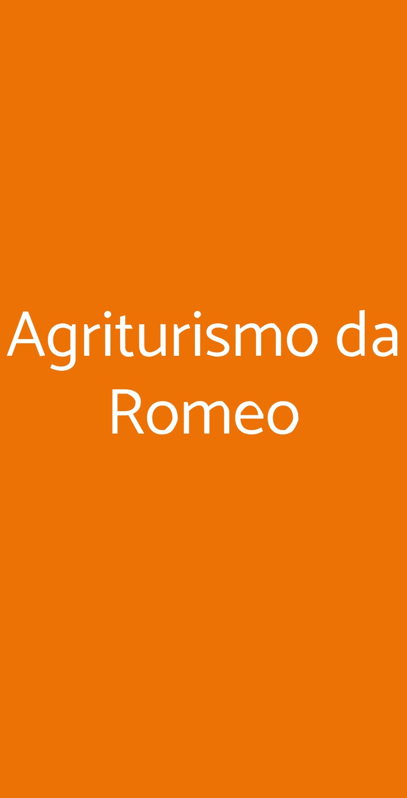 Agriturismo da Romeo Motta Di Livenza menù 1 pagina