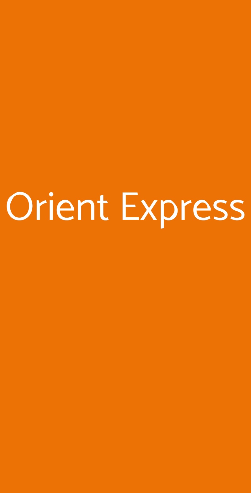 Orient Express Ponte San Nicolò menù 1 pagina