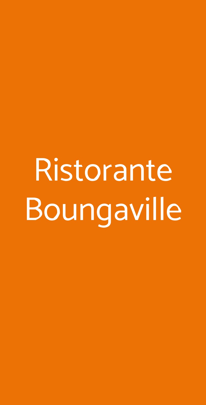 Ristorante Boungaville Riccione menù 1 pagina
