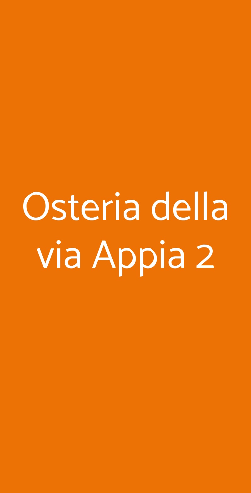 Osteria della via Appia 2 Milano menù 1 pagina