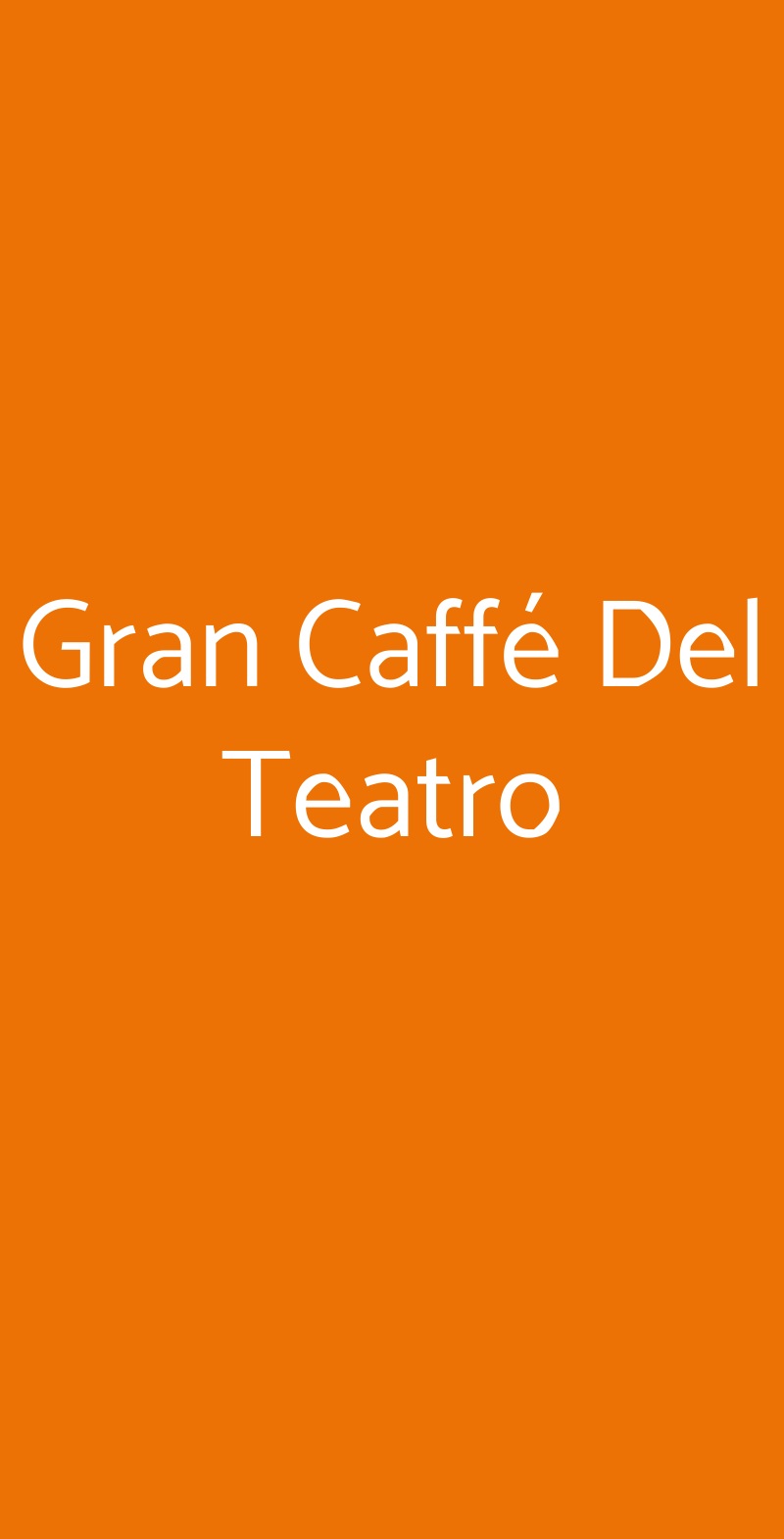 Gran Caffé Del Teatro Parma menù 1 pagina